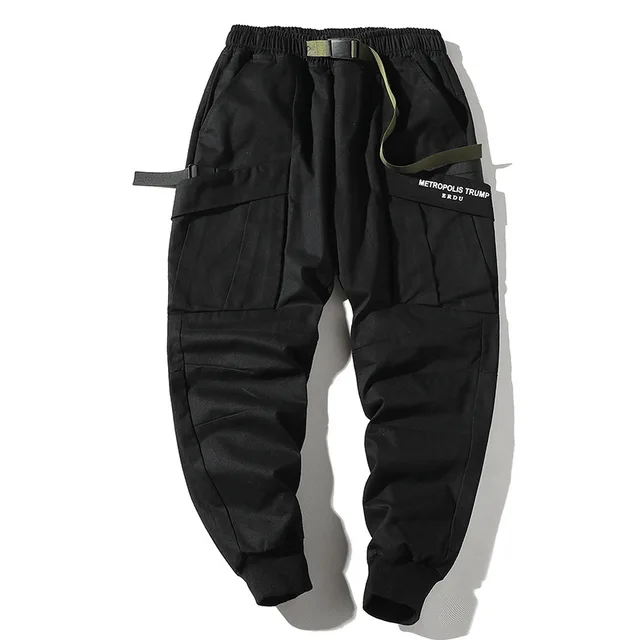 mens cargo cuffed trousers