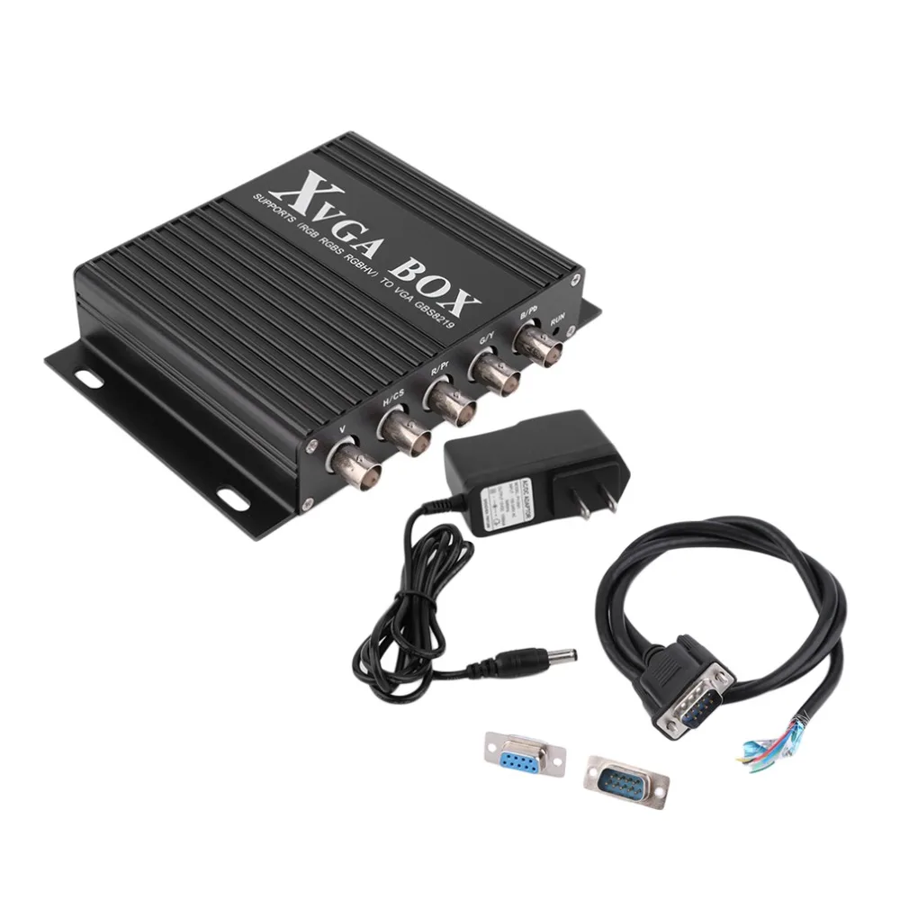 

XVGA Box CGA EGA RGB RGBS RGBHV to VGA Industrial Monitor Video Converter with USPlug Power Adapter GBS-8219 D5219A 148x101x28mm