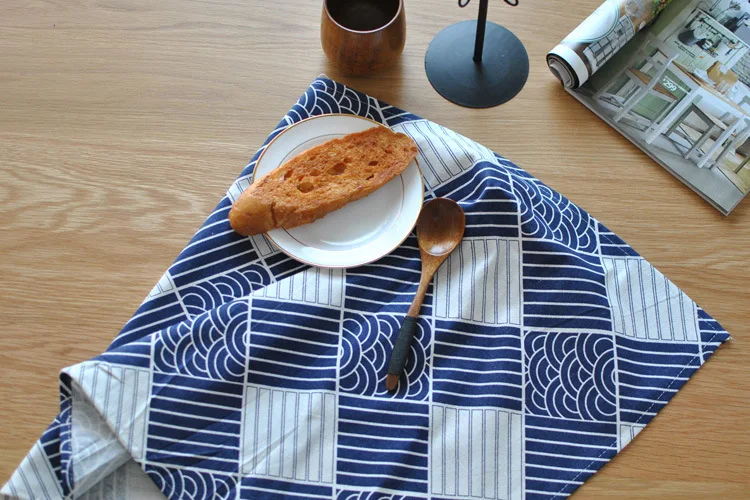 Традиционный японский стиль салфетки для суши стиль Lu You еда сфотографированная хлопковая скатерть из льняной ткани фоновые салфетки - Цвет: A
