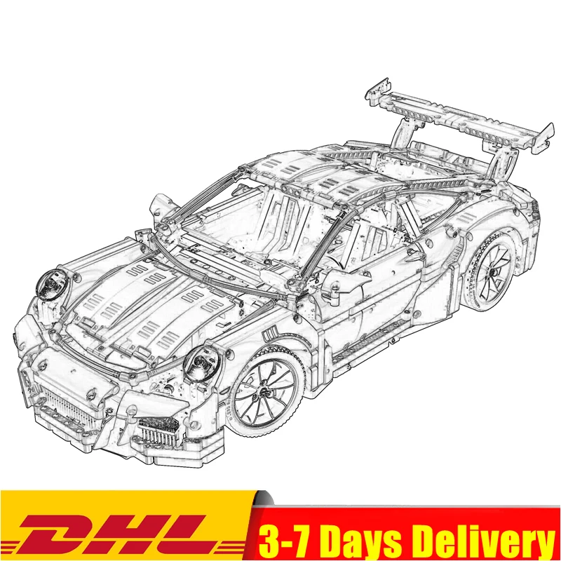 

2019 IN Stock Technic Sports Car Race Car 911 GT3RS Model Building Blocks Compatible 20001 42056 Toys Christmas Gift