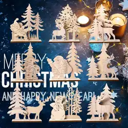 Рождественский орнамент отличный прочный Березовая доска и фанера Санта Клаус снеговик DIY деревянный стол, парта Декор