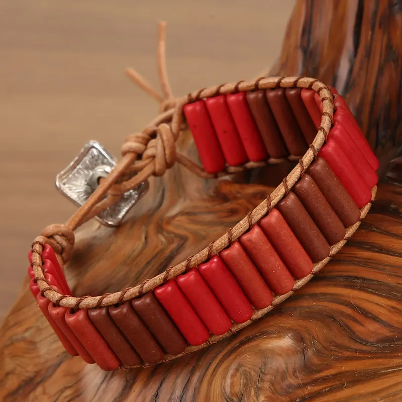 7 Chakra Bracelet Bohemian Handmade Natural Stone - Image 2