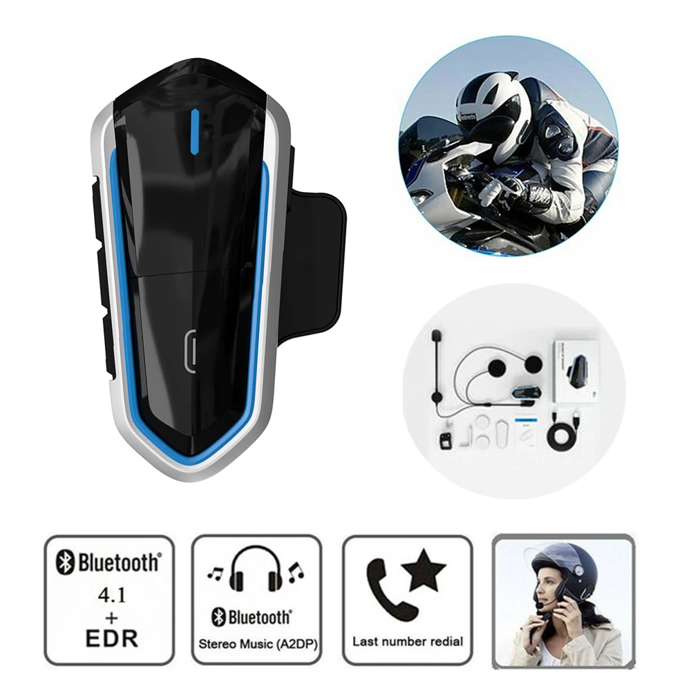 Мотоциклетный шлем QTB35 Водонепроницаемая Bluetooth-гарнитура с функцией Hands-Free |