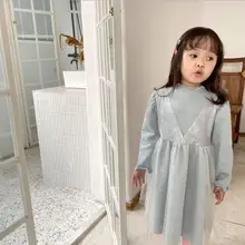 Платье для девочек в Корейском стиле в стиле пэчворк модные весенние платья для девочек 1-6 лет, HJ477