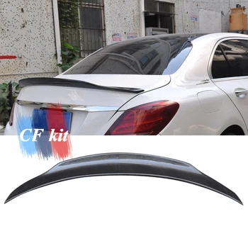 

CF Kit Carbon fiber Rear Spoiler Wing For Mercedes-Benz C Class W205 C63 Rear Trunk Lip 2015 UP Car Styling