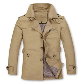 

2017 New Arrival Trench Jacket Men Cool Design Casual Outwear Spring Autumn Mens Trench And Coats Fashion Clothing