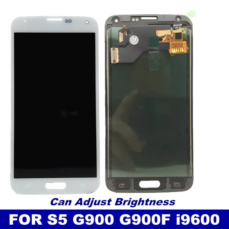 S5 ЖК-дисплей для samsung Galaxy S5 i9600 G900 G900F G900. G900R телефон ЖК-дисплей с кодирующий преобразователь сенсорного экрана в сборе ЖК-замена