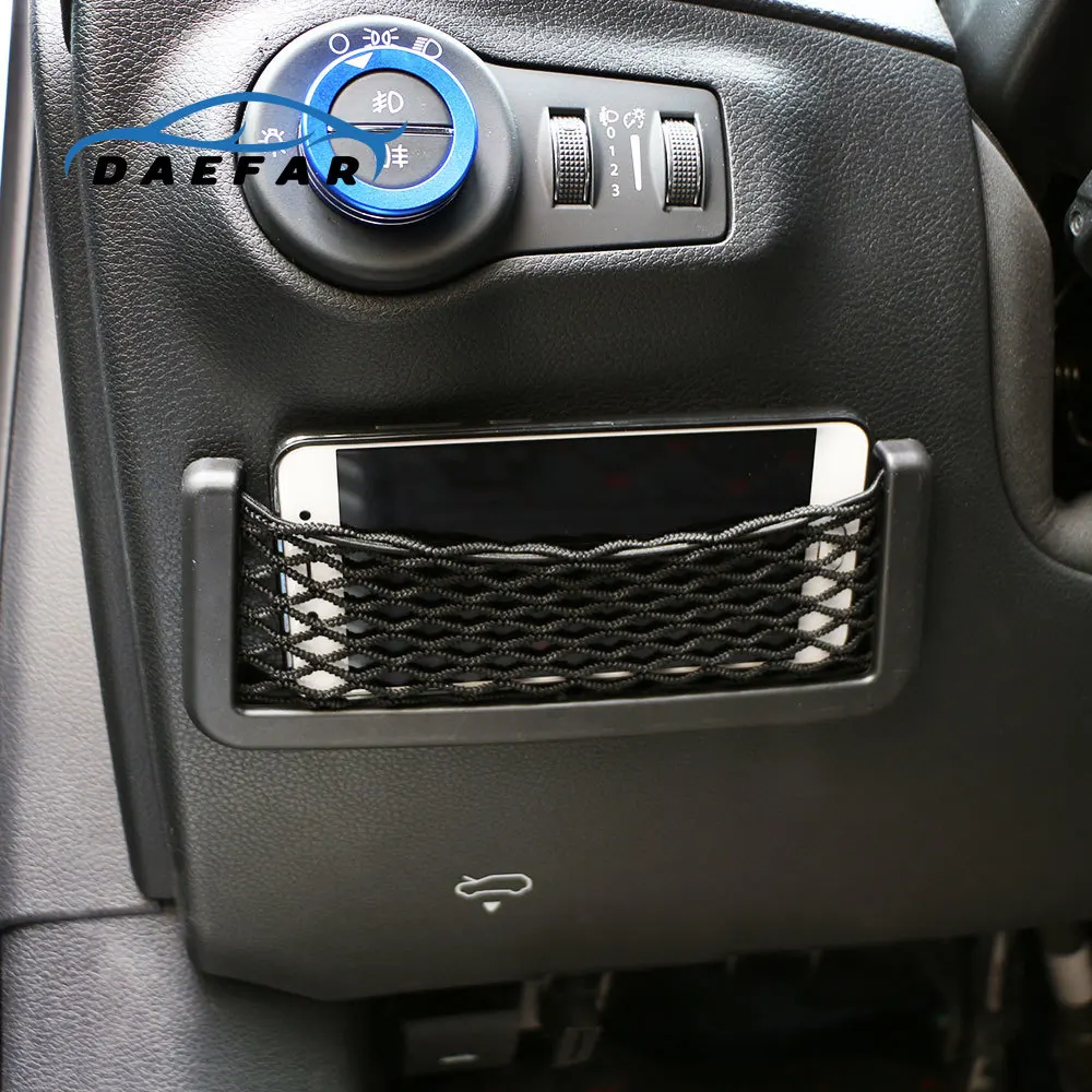 

Universal Car Seat Back Storage Net Bag Phone Holder Auto Car Seat Mesh Organizer Pockets for Ford Fiesta Ecosport Everest Kuga