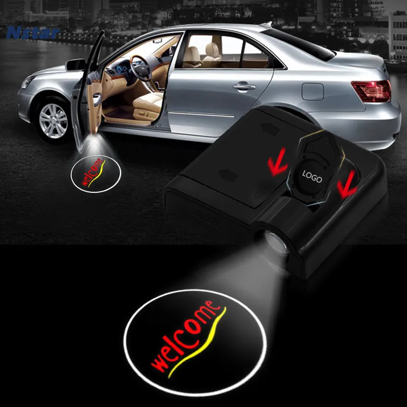 

Nstar 1pc Auto Door Led Welcome Light Shadow Lamp Projector Light Laser Atmosphere Car Decoraton For Uber Taxi Welcome Style