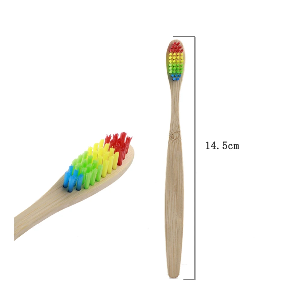 10pcs Soft Bristles Children Bamboo ToothBrush Toothbrushes Eco Friendly Oral Care Travel Tooth Brush for Kids