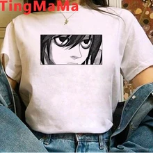 Gorące japońskie Anime Death Note koszulki z nadrukami kobiety Kawaii Shinigami Ryuk lato topy Cartoon Unisex T koszula koszulka Harajuku kobieta tanie tanio REGULAR Sukno CN (pochodzenie) POLIESTER Modalne NONE SHORT Dobrze pasuje do rozmiaru wybierz swój normalny rozmiar Komiksy