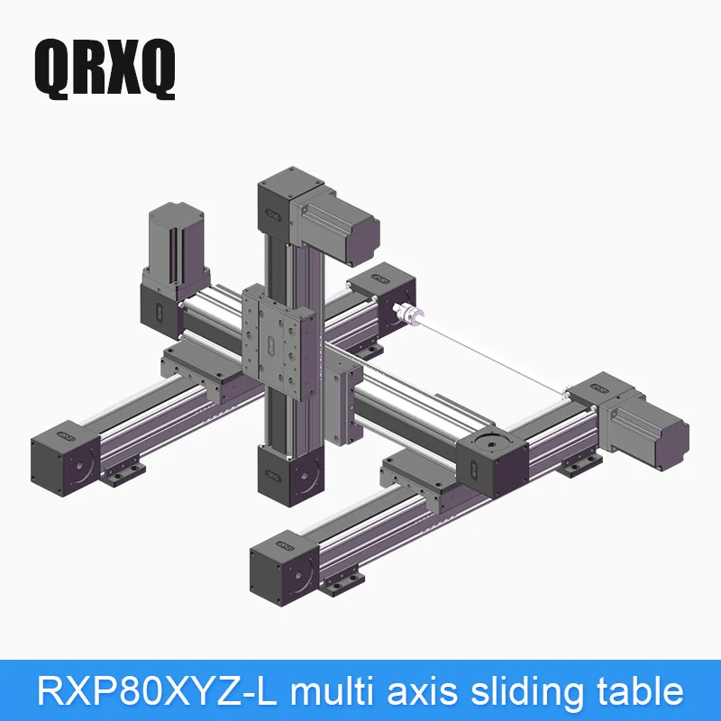 Synchronous belt linear module high-speed CNC XYZ axis single axis multi axis linear guide slide Z axis 100mm