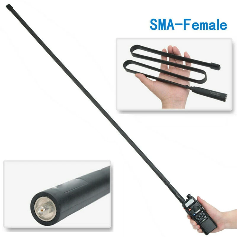 

For Walkie Talkie Foldable Tactical Antenna SMA-F UHF VHF Dual Band for Baofeng UV-5R UV-82 Radio Long Range Extend Gain Antenna