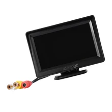 Monitor samochodowy 4.3 calowy interfejs AV cofania wyświetlacz kopii zapasowej dwa wejścia 12-24V