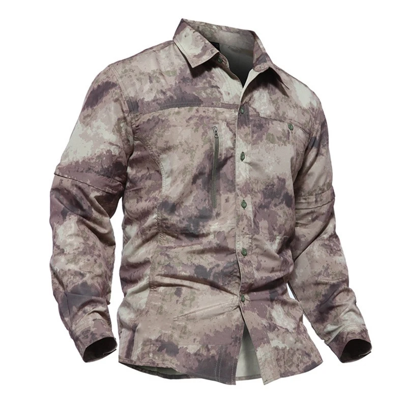 SJ-Maurie Съемная Мужская охотничья база Многослойные футболки армейская Военная тактическая рубашка охотничья одежда для рыбалки походные рубашки - Цвет: 03