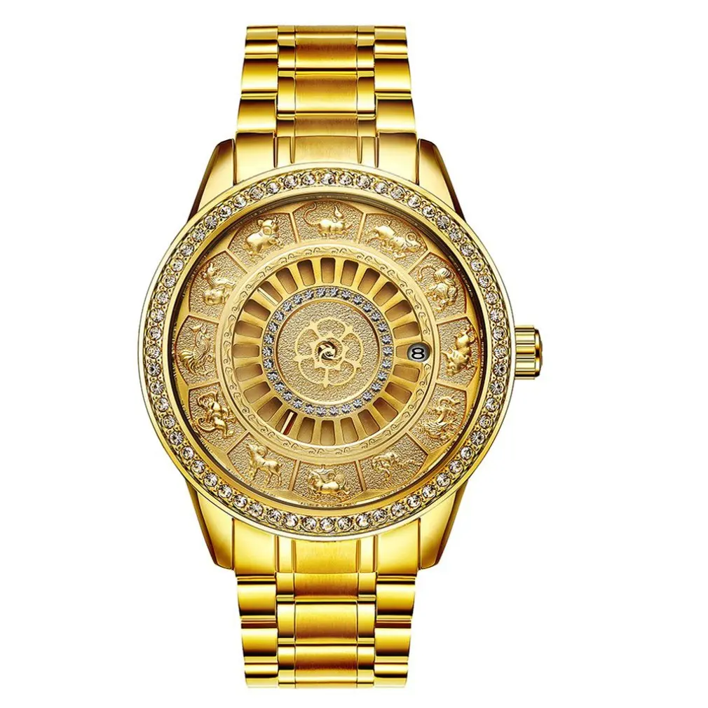 

HOT TEVISE Diamond Fashion Automatic Men'S Waterproof Calendar Vintage Watch Spiral Crown Automatic Watch Hot