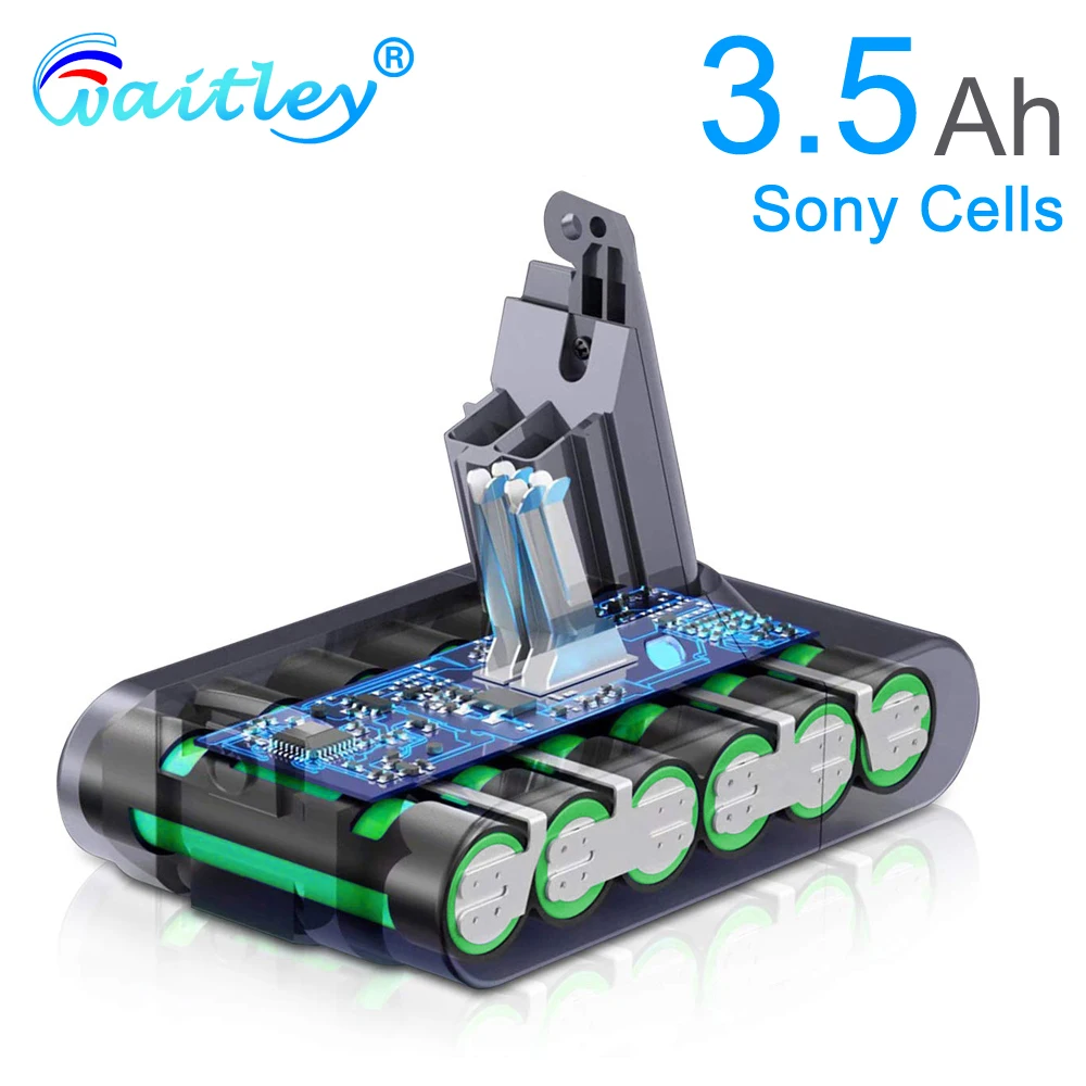 Waitley 21.6V 3500mAh Batteria Ricaricabile per Dyson V6 3.5Ah  Aspirapolvere DC58 DC59 DC61 DC62 DC74 SV09 SV07 SV03 965874 02|Replacement  Batteries| - AliExpress