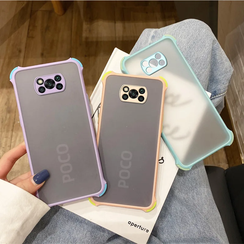 Матовый чехол для телефона Xiaomi POCO X3 Pro с четырьмя углами защита от падения