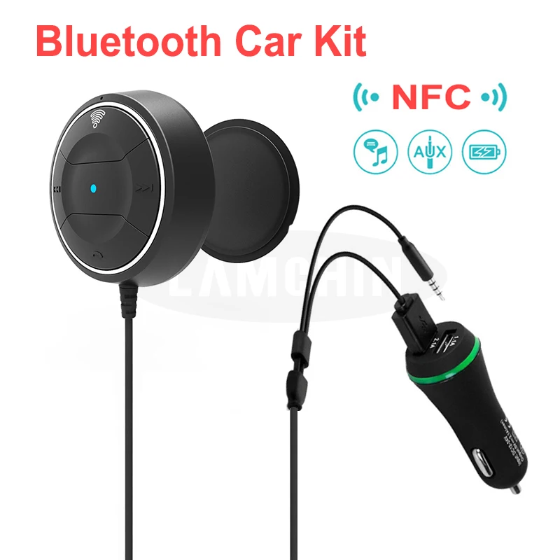 Wireless Car Charger Dual USB Charger Handsfree Car Kit Bluetooth 4.0