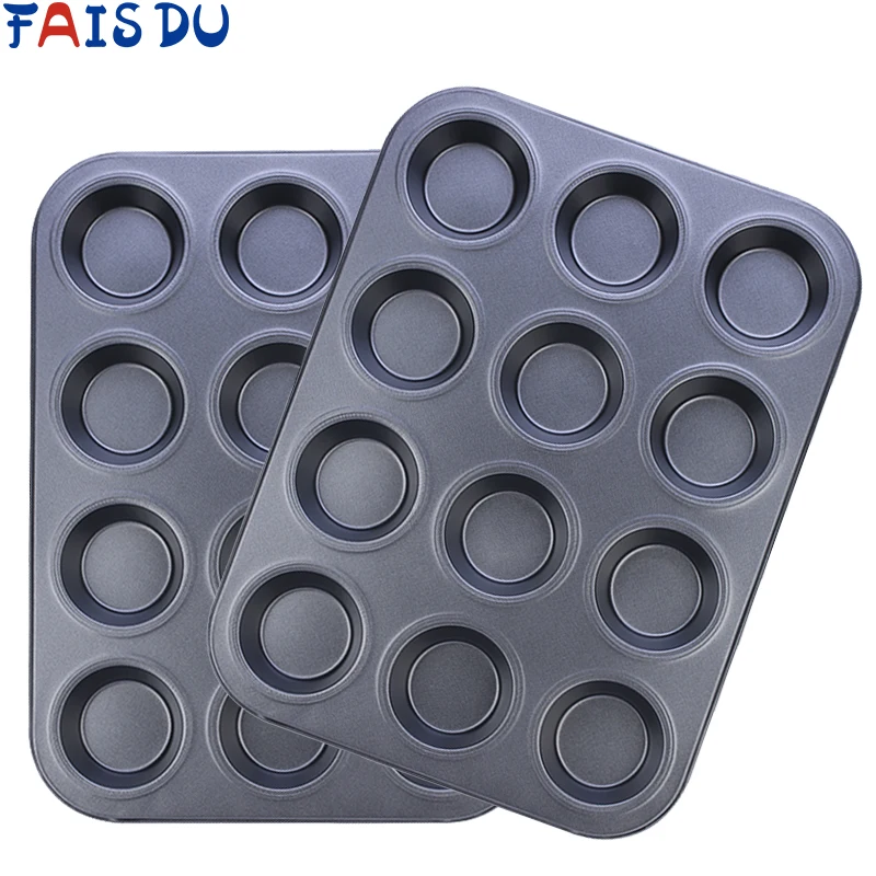 Walfos Silicone Muffin Pan - 12 Cups Regular Silicone Cupcake Pan,  Non-stick Silicone Great for Making Muffin Cakes, Tart, Bread - BPA Free  and