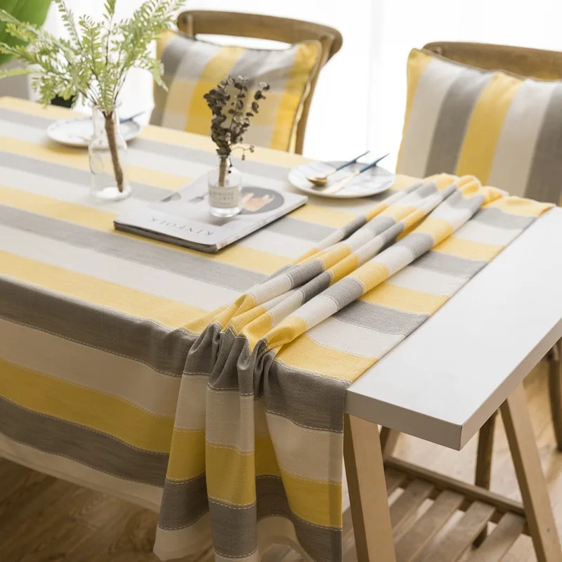 American pastoral small fresh striped restaurant tablecloth household