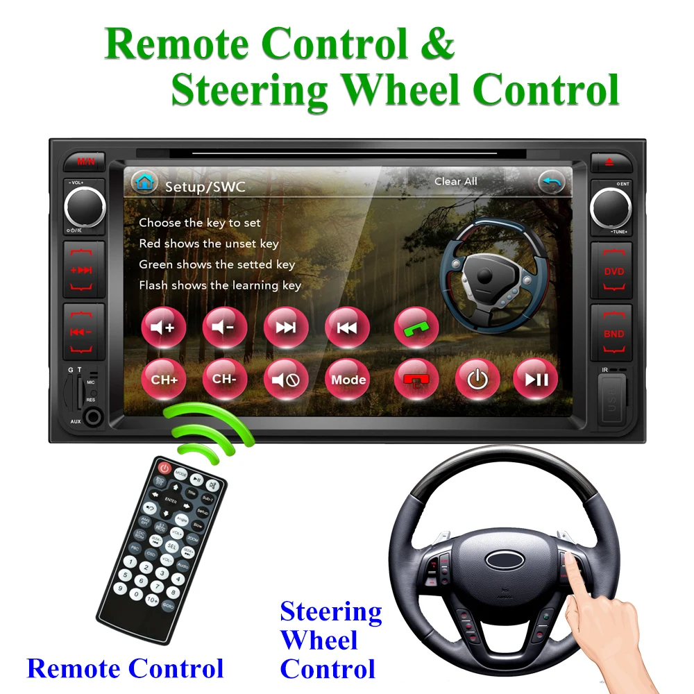 Digital Media Bluetooth Receiver w//USB//AUX+Remote For 2006 Toyota Tundra