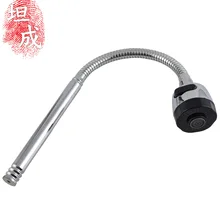 Универсальный взрывозащищенный Кухня вращающийся кран универсальный расширительный удлиненный деформации анти-разлива шланг Нержавеющая сталь 0,18 м