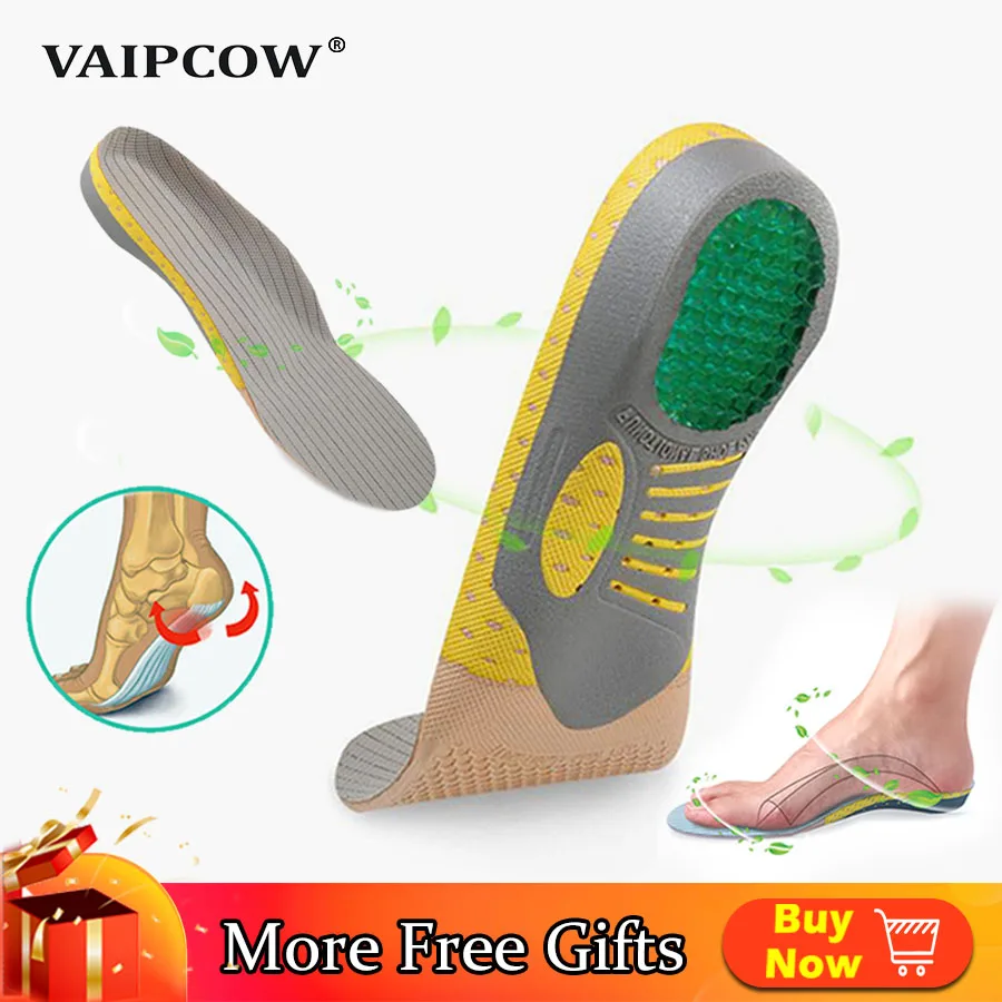 Orthopedic-Insoles Arch-Support-Pad Shoes Insert Plantar Fasciitis Flat VAIPCOW EVA PVC