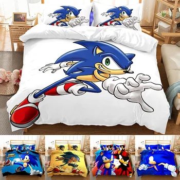 

3D Bedding Set 3D Sonic Print Design Duvet Cover Sets King Queen Twin Single Size