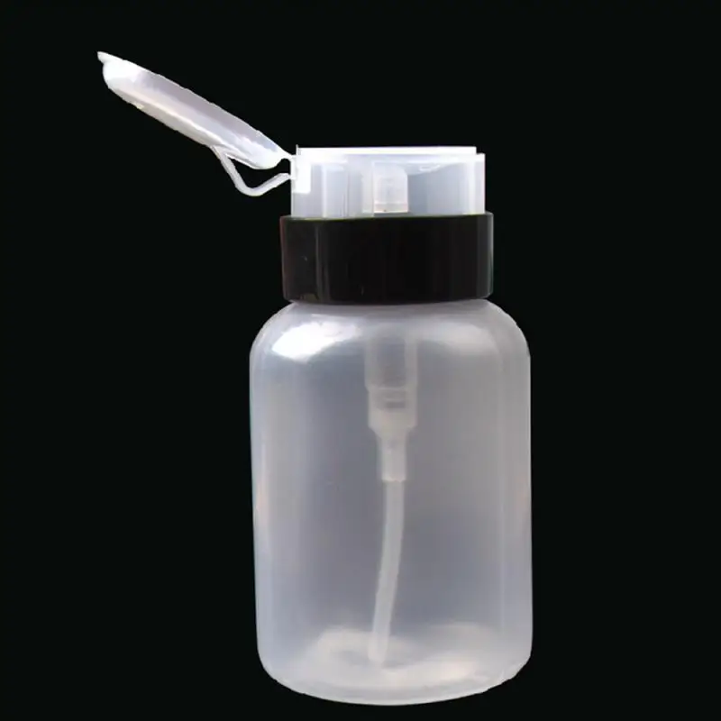 210ml Empty Pump Dispenser Acrylic Gel Polish Remover Cleaner Liquid Container Storage Small Pressure Bottle Storage Bottle