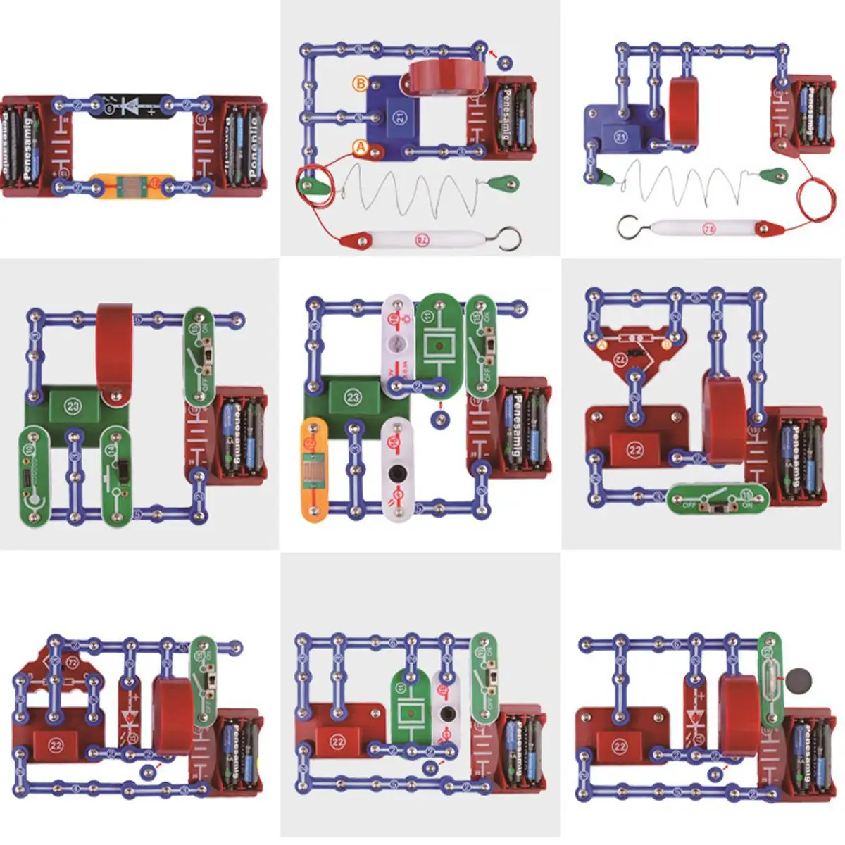 Over 2000 Kinds Compound Mode Switch Circuits Electronics Block Kit Electric Educational Assembling Toys DIY Science Toy for Kid