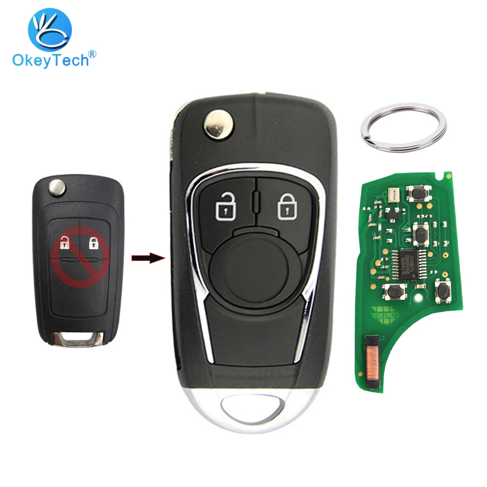 OkeyTech для Vauxhall Opel Astra J Corsa E Insignia Zafira модифицированный дистанционный ключ 433 МГц ID46
