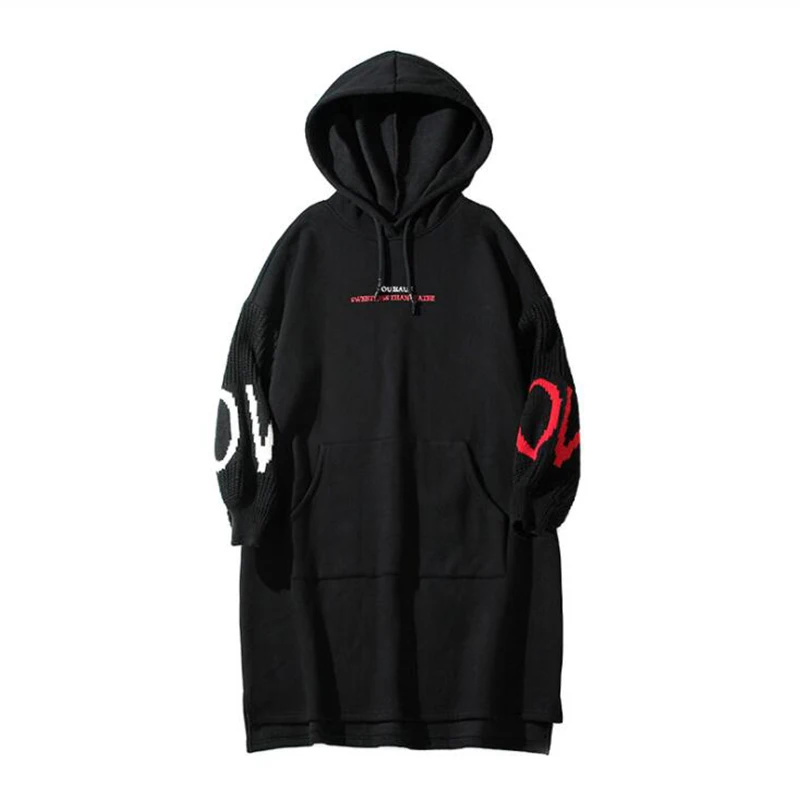 black DMY2597 XITAO, черные толстовки с буквенным принтом, модные новые женские пуловеры, весна, длинный рукав, плиссированные, маленькие, свежие, повседневные толстовки, DMY2597 - Цвет: black DMY2597