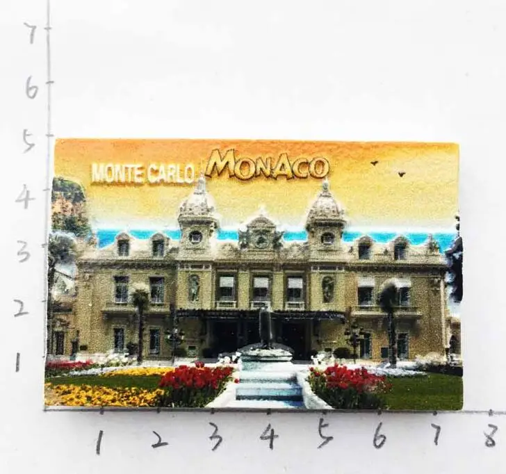 3D Смола Monaco туристические сувенирные магниты на холодильник Monte Carlo Grand казино холодильник магнитная наклейка домашний декор