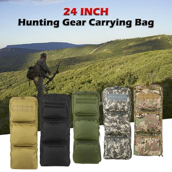 

24inch Tactical Rifle Bag Nylon Hunting Bag Military Gun Case Holster Backpack Duffle Pack Hunting Gear Military Accessories