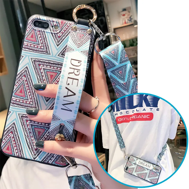 SoCouple чехол для телефона для iphone XR X Xs max 11 Pro Max 7 8 6 6s plus фрукты авокадо Мягкий ТПУ шейный ремешок для запястья чехол - Цвет: IK02-XW01MinZuFQing