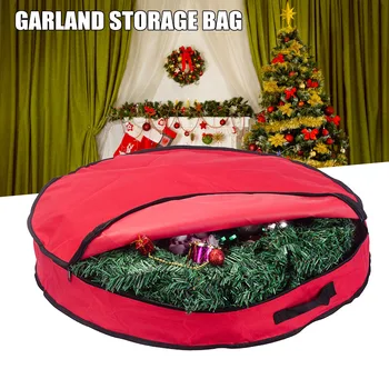 

Heavy Duty Round Christmas Tree Wreath Storage Bag Carry Organizer with Zipper Durable Bag PI669