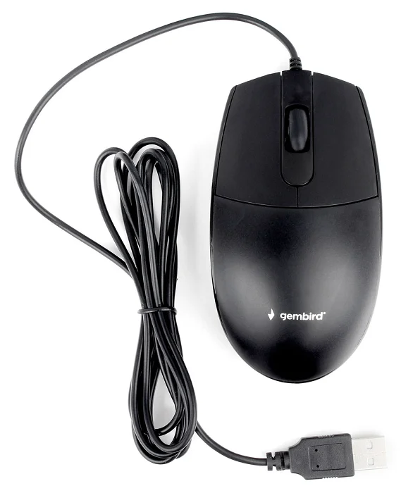 Мышь Gembird MOP-420 USB черный 2кн.+колесо-кнопка 1000 DPI кабель 1.8м | Компьютеры и офис