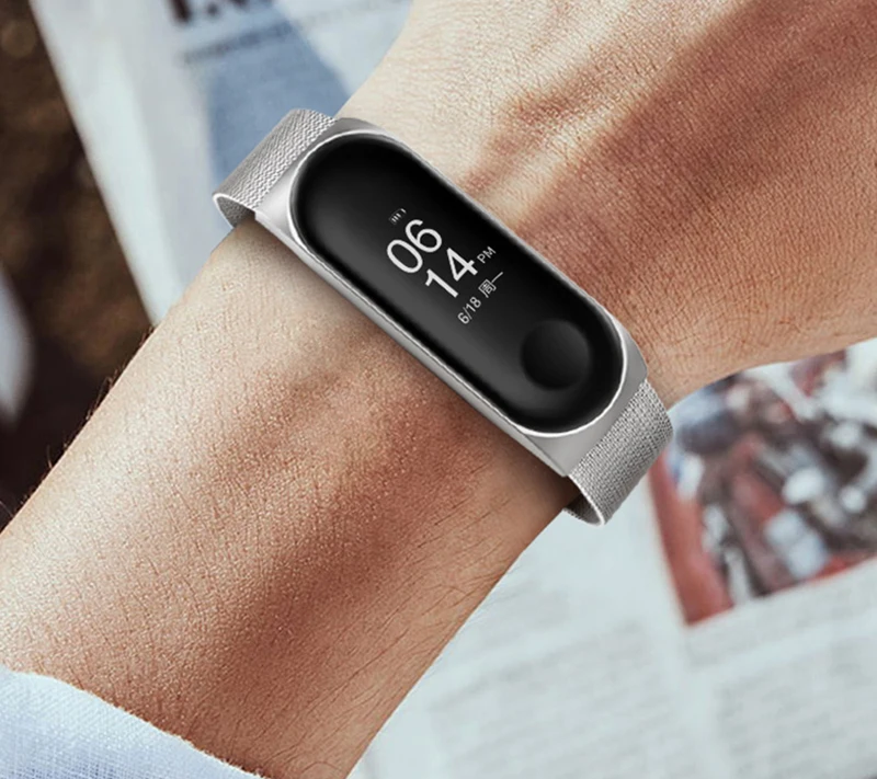 Strap For Xiaomi Mi Band 3 4 5 Wrist Metal Bracelet Screwless Stainless Steel MIband for Mi Band 4 3 5 Strap Wristbands Pulseira