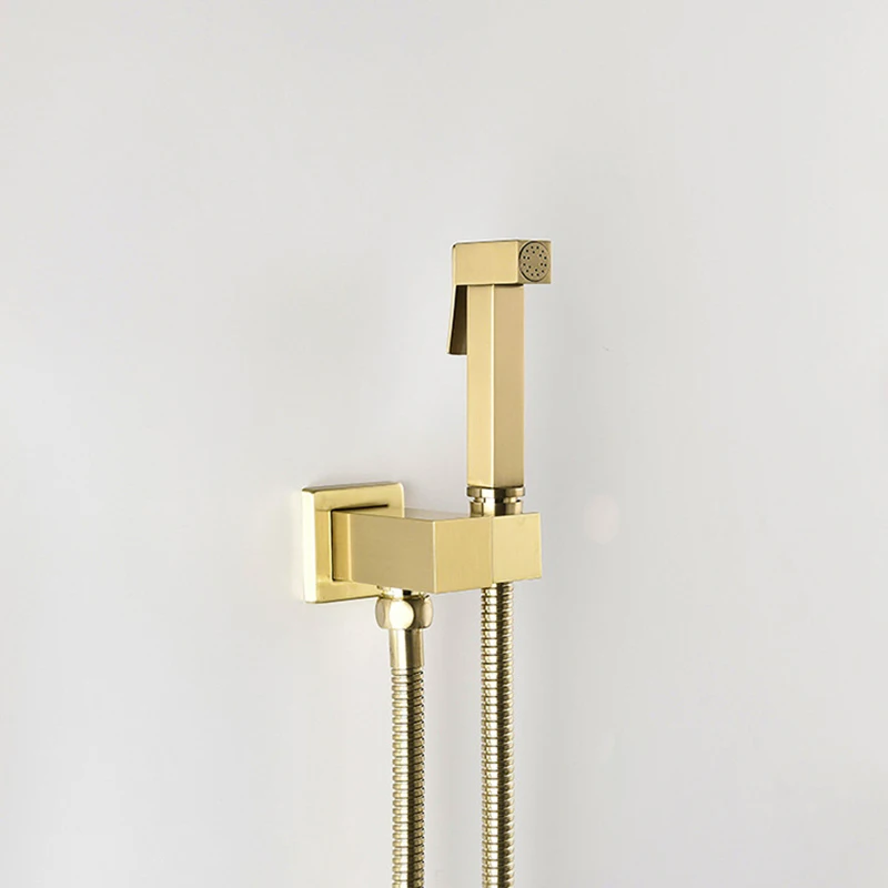Смеситель для биде из твердой латуни ручной душ матового золота ванная комната