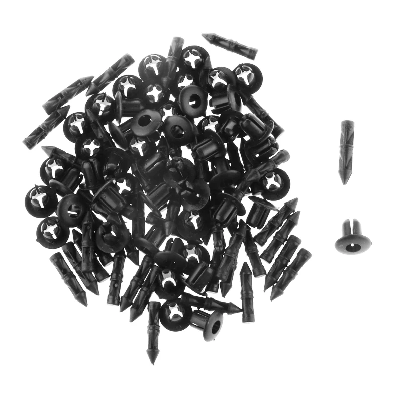 6mm Push Type Rivets Fastener Retainer Clips 50 Pcs For Yamaha Suzuki Honda CBR Ninja Etc Replace 90269-06001