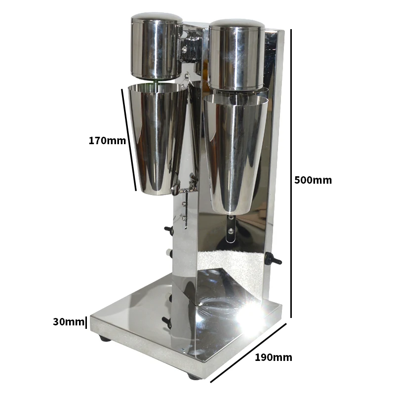 Beverage Blender Double-head Commercial Milkshake Maker Milk Foam Blender Electric Stainless Steel 220v One Piece ZG