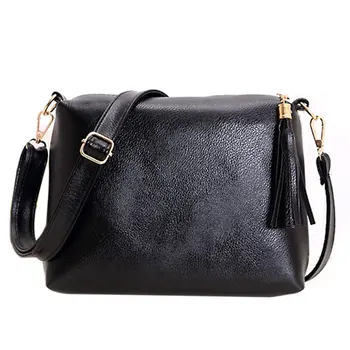 

Brand Designer Women Bag SOFT PU Leather Fringe Crossbody Bag Shoulder Women Messenger Bags Candy Color Simple Bolsa sac #30