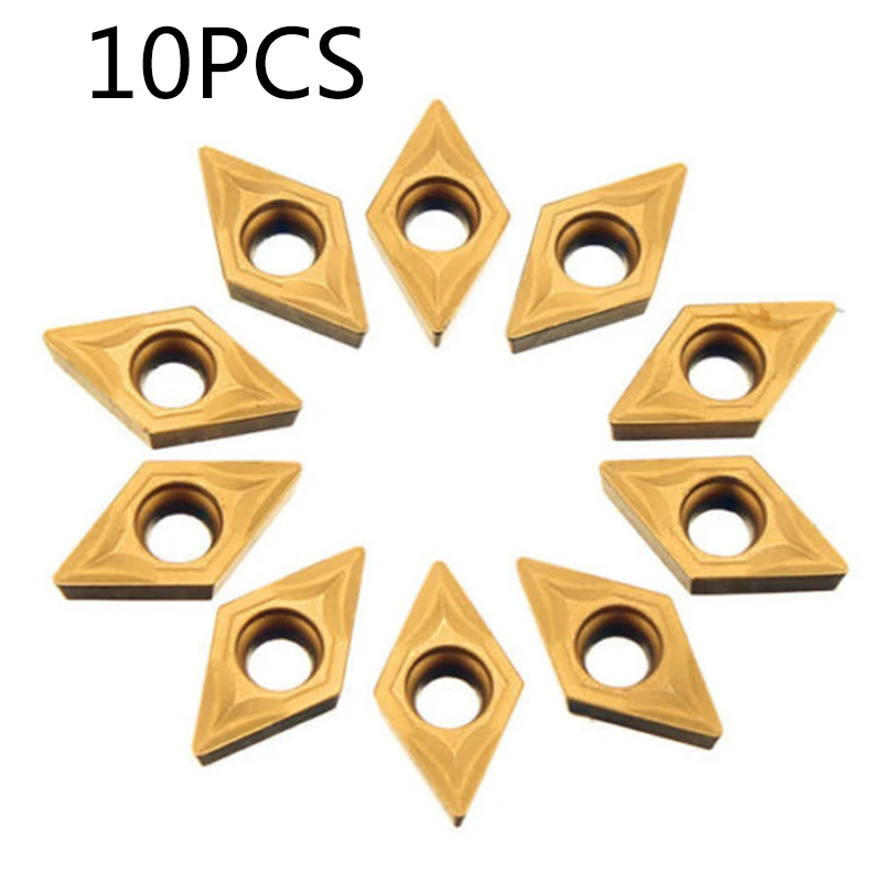 

10Pcs DCMT070204 YBC251 Carbide Inserts For Lathe Turning Tool Holder Boring Bar for SDJCR/SDNCN/SDQCR Series Lathe Tool