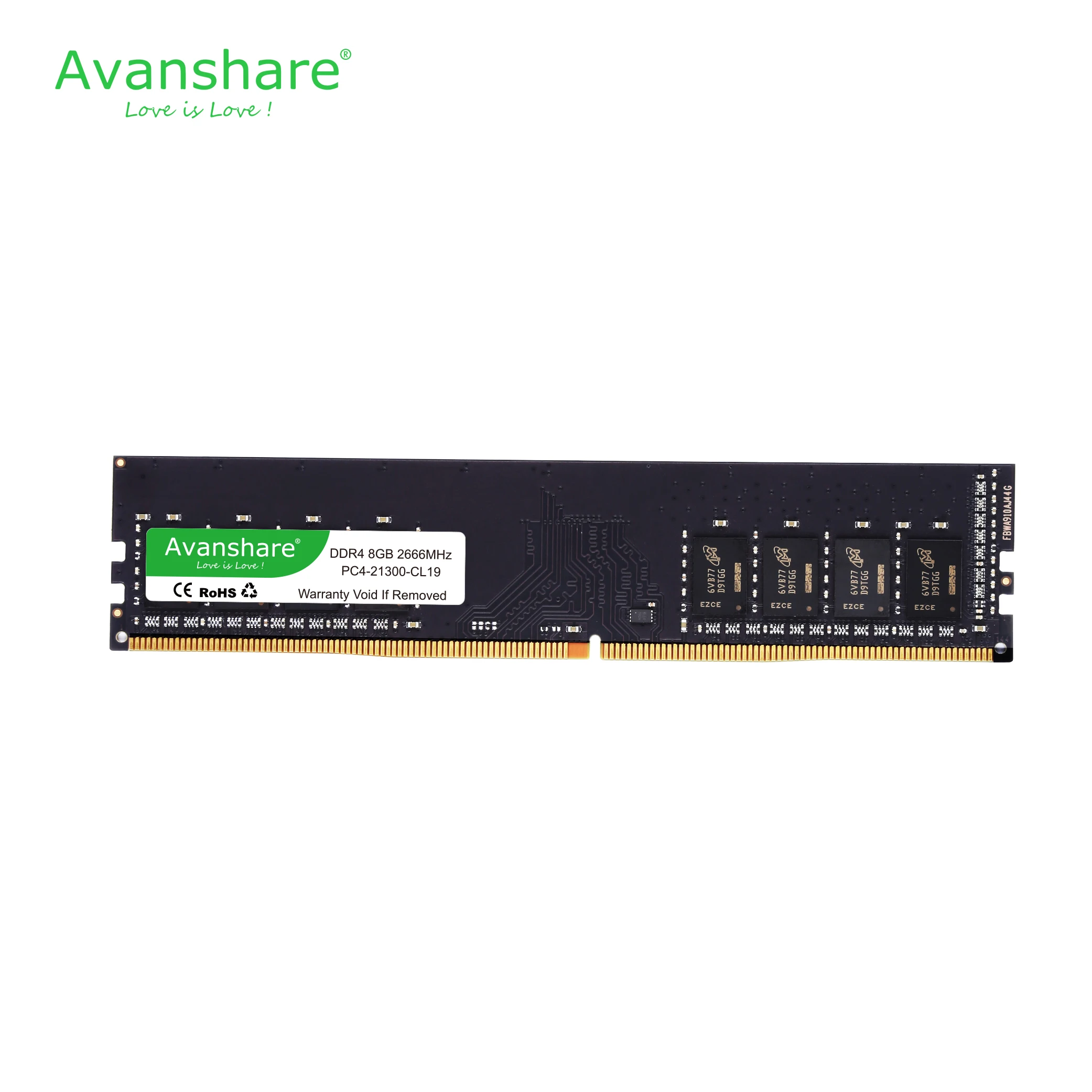 Оперативная память Avanshare ddr4, 8 ГБ, 4 ГБ, 16 ГБ, 2133 МГц, 2400 МГц, 2666 МГц, Память DIMM для рабочего стола, поддержка материнской платы ddr4