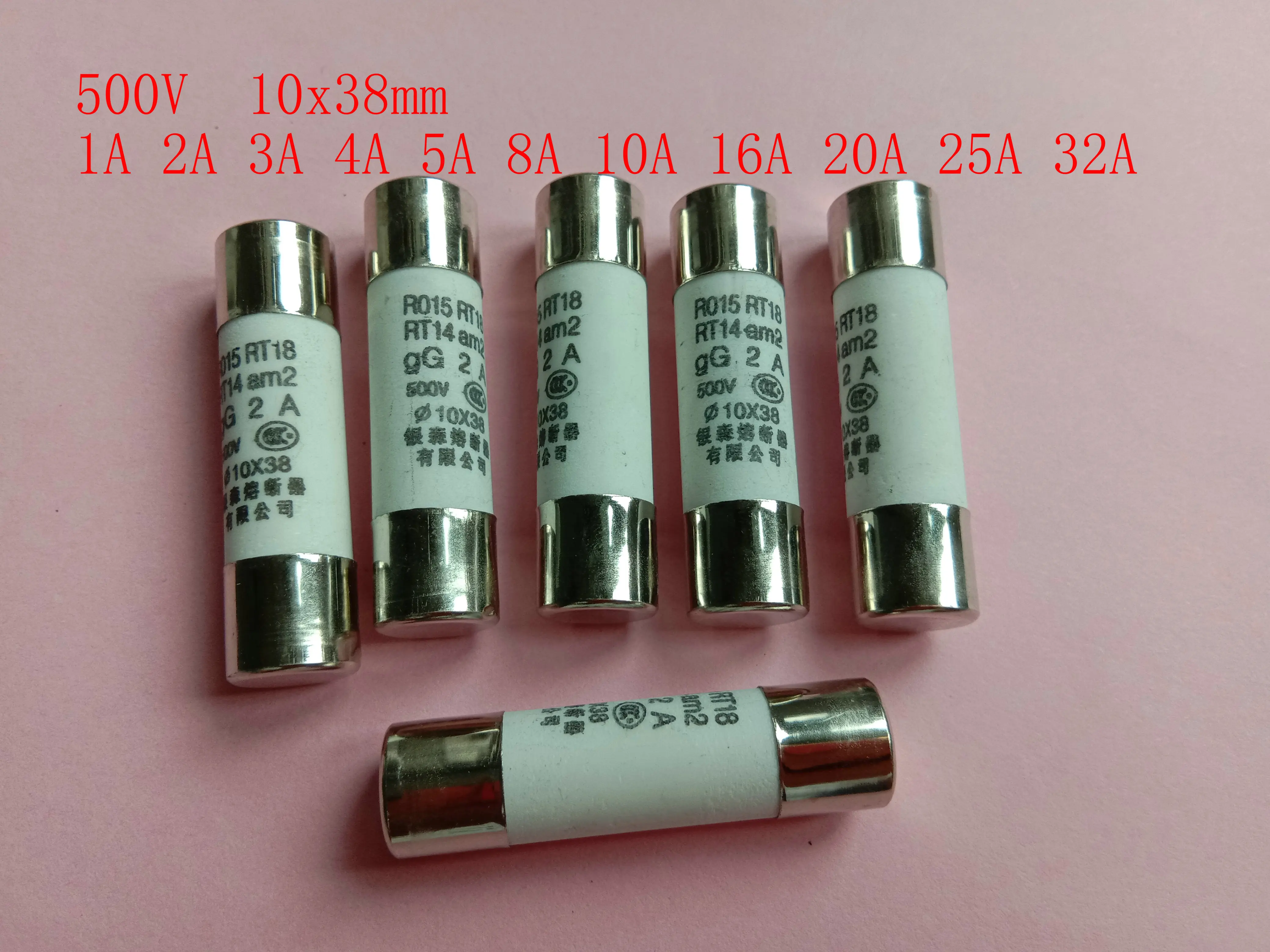 

20 Pcs 500V 5A 10mm x 38mm Ceramic Fuse Powder Filled Cartridge Cylindrical Fuse