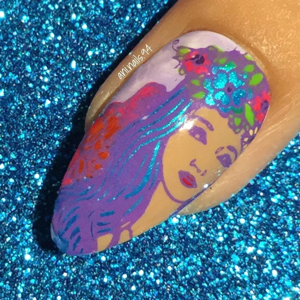 BeautyBigBang тиснение пластины для ногтей искусство Красивая девушка цветок изображение штамп для ногтей шаблон ногтей штамповка пластины BBB 025