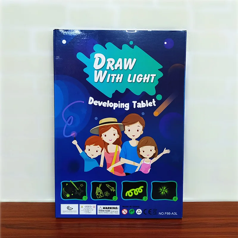 

English Fluorescent Writing Board Electronic Shining Night Light Children CHILDREN'S White Light Drawing Board Hot Selling
