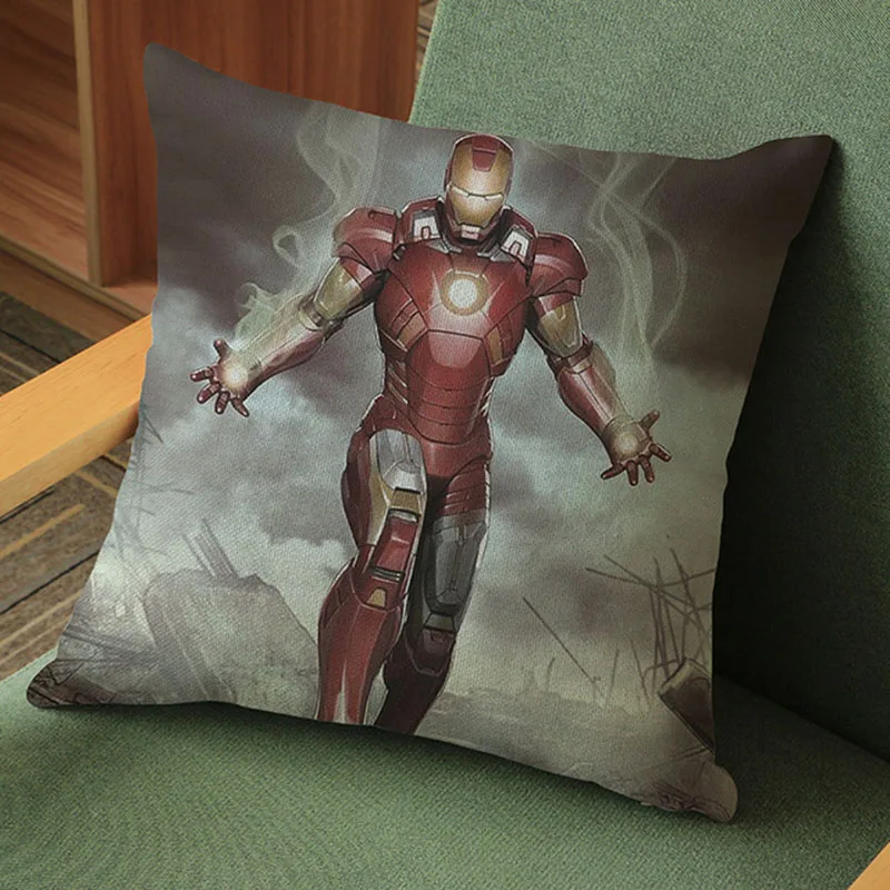 1pcs 45x45cm Avengers 2 Austrian Era Decorative Pillow Peach Skin Sofa Cushion Waist Pillow Cover Decorative Cushion Cover