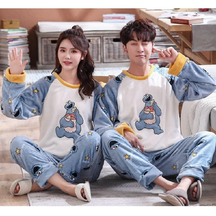 Осенне зимние фланелевые парные пижамы Harrill теплые женские домашние 2 шт. с